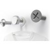 Nástenné vešiaky Qualy Screw Collection, strieborné
