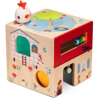 Lilliputiens Wooden Activity Cube Paulette aktivity hračka 12 m+ 1 ks