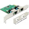 DeLock PCI-E x1 Sieťová karta 2x GLAN RJ45 (F) (89999)