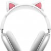 AppleMix Mačacie uši pre Apple AirPods Max - silikónové - biele
