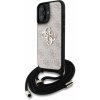 Guess PU 4G Metal Logo Crossbody Popruh zadný kryt pre iPhone 16 Pink