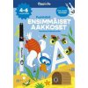 Pyyhittävä Ensimmäiset aakkoset -puuhakirja 4-6 v. Hauskaa kirjainpuuhaa!