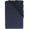 Livarno home Perkálová napínacia plachta, 180 – 200 x 200 cm (tmavomodrá) (100393256)
