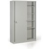Kovová skriňa s posuvnými dverami, demontovaná, 4 police, 1200 x 1990 x 450 mm, svetlo sivá