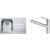 SET N82 FRANKE, Drez Logica LLX 611 odkvapkávač vpravo + Batéria FC 3054 Orbit, chróm
