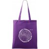 Taška bavlnená 42x38 cm, Letokruhy - 40, Fialová
