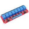 8 kanálové 12V Relé 10A Arduino raspberry / relátko high/low level trigger