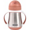Beaba Hrnček termoizolačný so slamkou nerez 250ml Terracotta