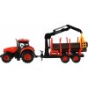 Teddies Traktor Zetor s vlekom s nakladacím ramenom plast 36 cm