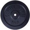 Gorilla Sports Liatinový záťažový kotúč, čierny, 5 kg