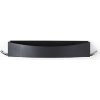 Compactor Clever Flip - Polička s háčikmi, 44x11x7 cm, čierny plast/chróm RAN9652