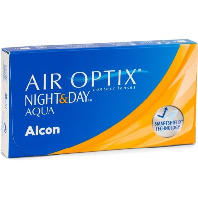 Alcon Air Optix Night & Day Aqua (6 šošoviek) Dioptrie: -9, Zakrivenie: 8.6, Priemer: 13.8