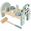 Drevená zatĺkačka Hammering Bench Eichhorn s kladivom 2 loptičkami a 4 kolíkmi od 12 mes