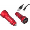 AUTONABÍJAČKA 5A ČERVENÝ METER + KÁBLOVÝ IPHONE SOMOSTEL, 30W, 2XUSB, DUAL SMS-A89QUICK, CH