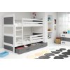 BMS Group Poschodová posteľ RICO 2 - 200x90cm - Biely - Grafitový