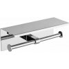 Sapho Sapho, Dvojitý držiak toaletného papiera s poličkou 30cm, chróm, UN1196C