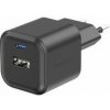 Nabíjačka do siete Swissten 12W 1x USB-C + 1x USB-A (22071510) čierna