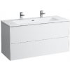 Laufen Pro S - Skrinka s dvojumývadlom, 120x61x50 cm, 2 zásuvky, matná biela H8649632601071