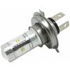 LED autožárovka 12-24V, H4, CREE LED, 30W (6x5W) bílá
