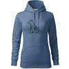 Mačkopes - Mikina dámská Cape s kapucí - XS ( Denim )