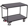 Variofit Policový vozík s madlom, Variofit, do 250 kg, 2 police (83 x 49 cm), modrá/antracit Farba: antracit RAL7016