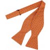Bubibubi Oranžový hodvábny viazací motýlik Noli