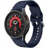 eses Silikónový remienok štruktúrovaný pre Samsung Galaxy Watch 4, 5, 6, 7 - Tmavo modrý, 20 mm