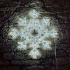DECOLED LED svetelná snehová vločka X, závesná 3D tlač, priemer 102 cm, ľadovo biela
