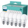 6x LED žiarovka E27 A60 8W = 60W 806lm 2700K teplá biela 180° Essential Philips