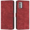 Púzdro PROTEMIO 62710 STRIPE Peňaženkové puzdro s remienkom Nokia G42 5G červené