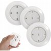 3x samolepiace LED svietidlo pod skrinku so senzorom pohybu, batéria 4000K 2xAAA biela + diaľkové ovládanie