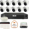 Súprava BCS Line IP Surveillance Kit 10x kamera BCS-L-EIP14FSR3-AI1 Záznamník s 1TB HDD