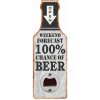 Ceduľa Otvárač na fľaše Open - Weekend Forecast 100% Chance Of Beer 20x7x1 cm