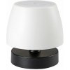 RABALUX 7040 Odera exteriérová dotyková stolná lampička LED 3W/140lm 3000K IP44 čierna, biela, nabíjateľná batéria, USB