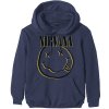 Nirvana mikina Inverse Smiley Modrá M