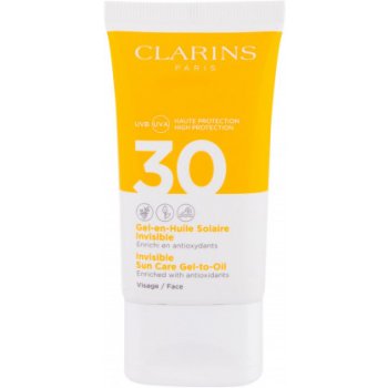 Clarins Invisible Face Sun Care gél-to-Oil SPF30 pleťový gélový olej na opaľovanie 50 ml