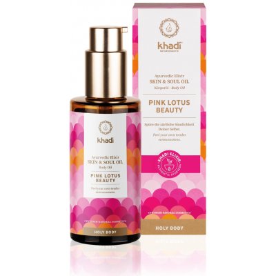 Khadi Elixir Skin & Soul Oil Pink Lotus Beauty pleťový a tělový olej růžový lotos 100 ml