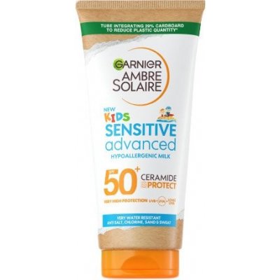 Garnier Ambre Solaire Sensitive Advanced Kids opaľovacie mlieko na citlivú detskú pokožku, SPF 50+, 175 ml
