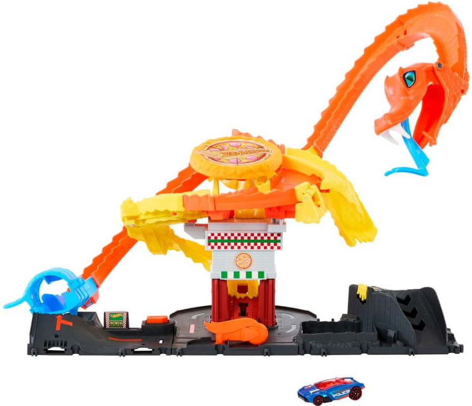 Hot Wheels City Cobra Slam Pizza Attack, závodní dráha