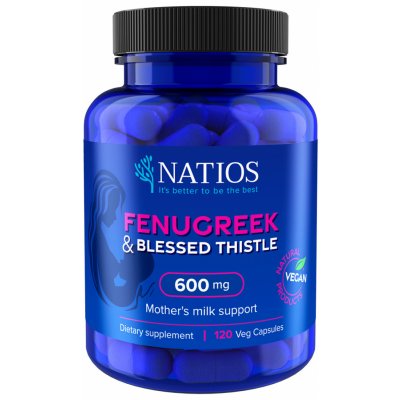 Natios Fenugreek & Blessed Thistle Senovka & Benedikt 600 mg 120 veg. kapsúl
