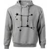 Súhvezdie - Gemini - Blíženci - Oversized mikina pánska Moon - kratšia + širšia - 3XL ( Tmavosivý melír )