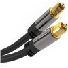 PremiumCord Kabel Toslink M/M, 6mm, 1,5m, černá