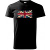 Britská vlajka stará - Tričko extra veľké (5-8XL) - 5XL ( Čierna )