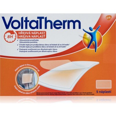 VoltaTherm VoltaTherm hrejivá náplasť na úľavu od bolesti svalov a kĺbov 5 ks
