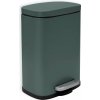 Tmavozelený nášľapný oceľový odpadkový kôš 5 l Akira – Spirella