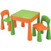 New Baby detská sada stolček a dve stoličky oranžová