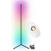 Rohová stojaca lampa čierna 20W RGB Zmena farieb Diaľkové ovládanie