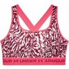 Dámske podprsenky Under Armour Women's Armour Mid Crossback Printed Sports Bra - penta pink/black rose - Ružový (M)