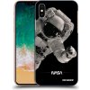 Picasee silikónový čierny obal pre Apple iPhone X/XS - Astronaut Big