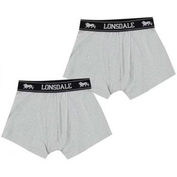 Lonsdale chlapčenské Trenky 2 pack šedé